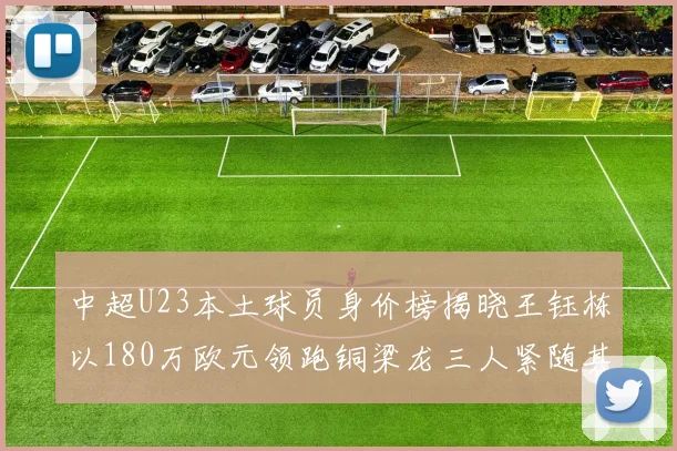 中超U23本土球员身价榜揭晓王钰栋以180万欧元领跑铜梁龙三人紧随其后